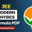 Modern Physics Formulas for JEE 2027, Check & Download PDF