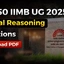 Top 50 IIMB UG 2025 LR Questions PDF With Video Solutions