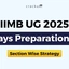 IIMB UG 20 Days Preparation Plan 2025, Section Wise Strategy