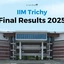 IIM Trichy Results 2025 OUT, Merit List, Waitlist Movement