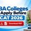 MBA Colleges to Apply Before CAT 2026: Form Deadline & Fees