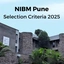 NIBM Pune Selection Criteria 2025, Admission Process, Cut Off