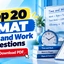 Top 20 NMAT 2026 Time and Work Questions PDF, Download Now