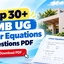 Top 30+ IIMB UG 2026 Linear Equations Questions, Download PDF