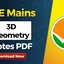 3D Geometry JEE Notes PDF, Formulas, Practice Questions