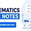 Kinematics JEE Notes PDF, Formulas, Practice Questions