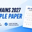 JEE Mains 2027 Sample Paper, Based on Latest Exam Pattern