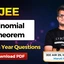 JEE Binomial Theorem PYQs with Video Solutions, Download PDF