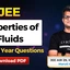 JEE Properties of Fluids PYQs with Video Solutions PDF