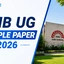 IIMB UG Sample Paper 2026, Exam Pattern, Download PDF