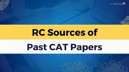 RC Sources of Past CAT Papers, CAT Previous Year RC Passages PDF