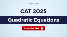 CAT Quadratic Equations Formulas PDF, Download Now