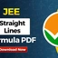 Straight Lines Formulas for JEE, Check & Download PDF