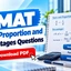 Top 20 NMAT Ratio, Proportion and Percentages Questions 2026