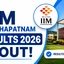 IIM Vishakhapatnam Result 2026, Merit List, Waitlist Movement