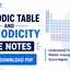 Periodic Table and Periodicity JEE Notes: Download Now