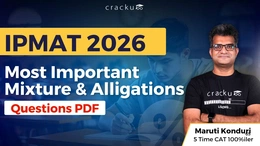 Most Important IPMAT 2026 Mixture & Alligations Questions PDF