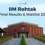 IIM Rohtak Results 2025 Out, Get Expected Waitlist Movement