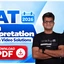 CAT Data Interpretation PYQs with Video Solutions PDF