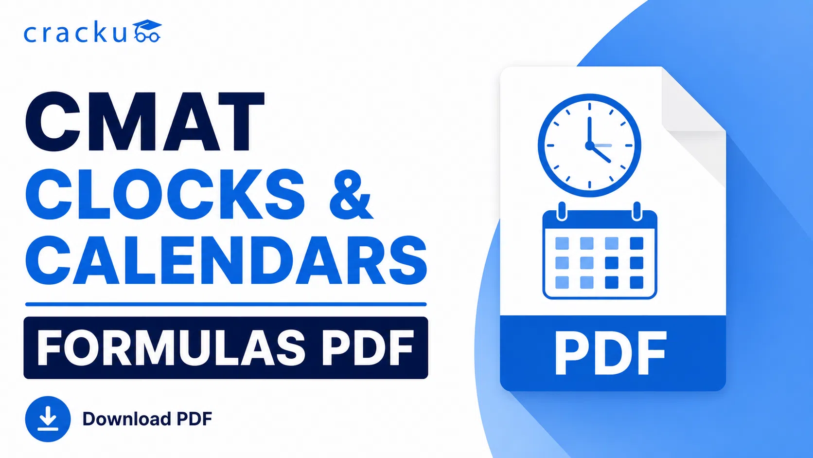 CMAT Clocks & Calendars Formulas PDF, Download Free