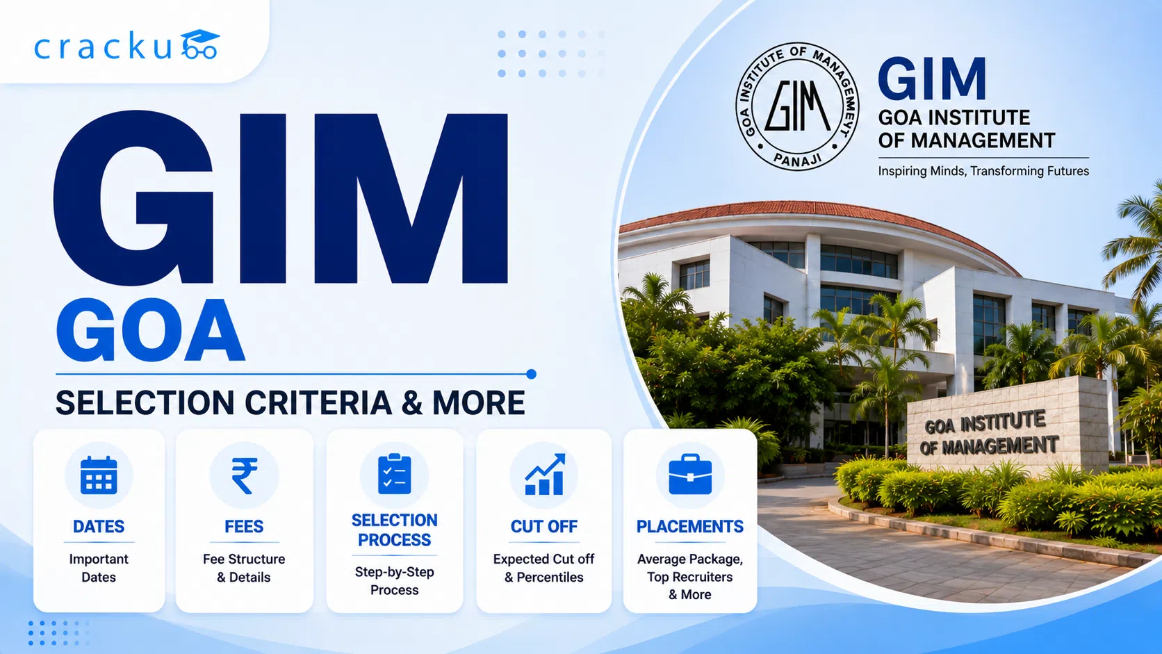 GIM Goa, Selection Criteria, Dates, Fees, Cut off, Placements