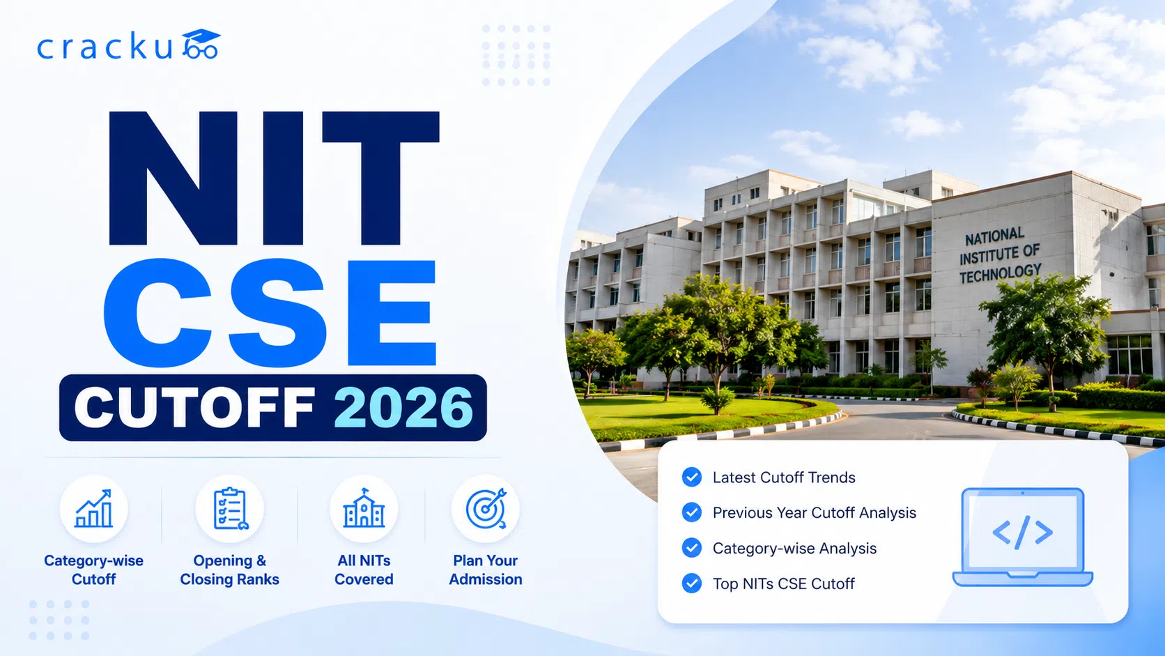 NIT CSE Round 1 Cutoff 2026, JoSAA Opening & Closing Rank