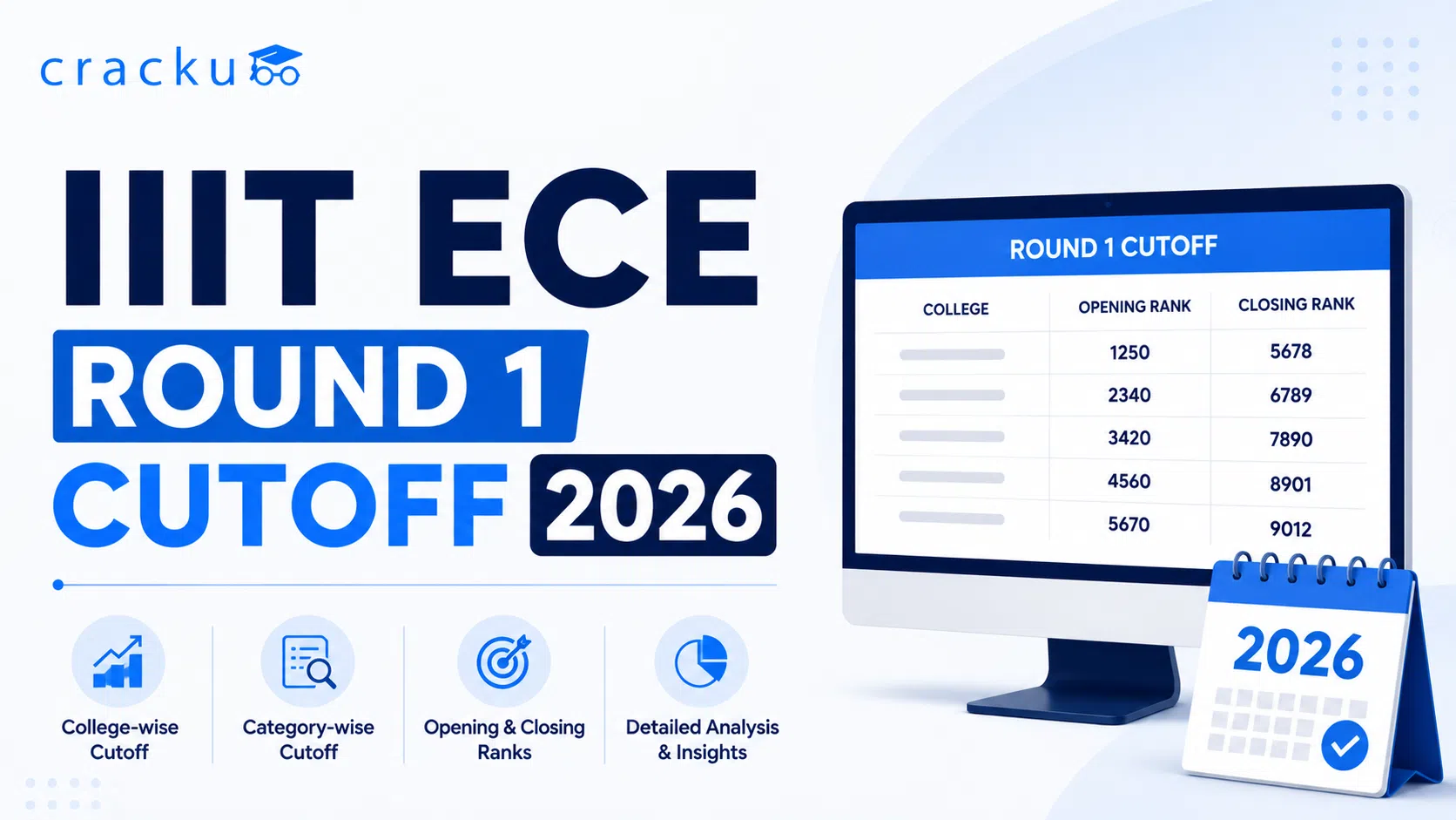 IIIT ECE  Round 1 Cutoff 2026, JoSAA Opening & Closing Rank