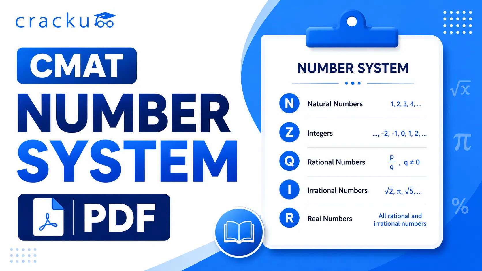 CMAT Number System Formulas PDF, Download Free