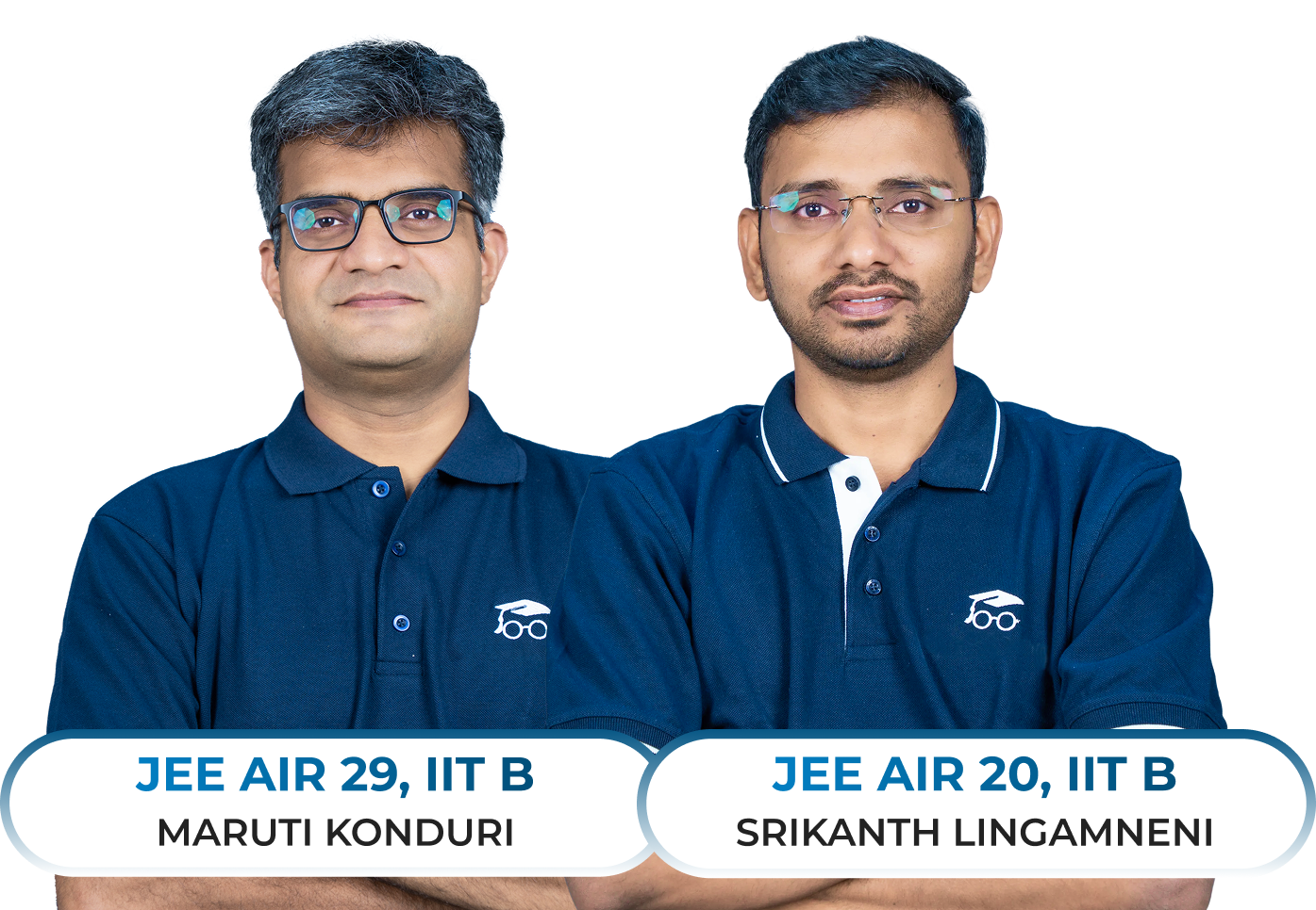 JEE AIR 29 Maruti Konduri and JEE AIR 20 Srikanth Lingamneni, Cracku mentors