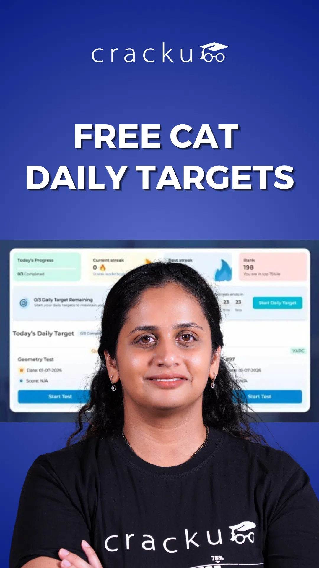 Cracku CAT Daily Target student testimonial
