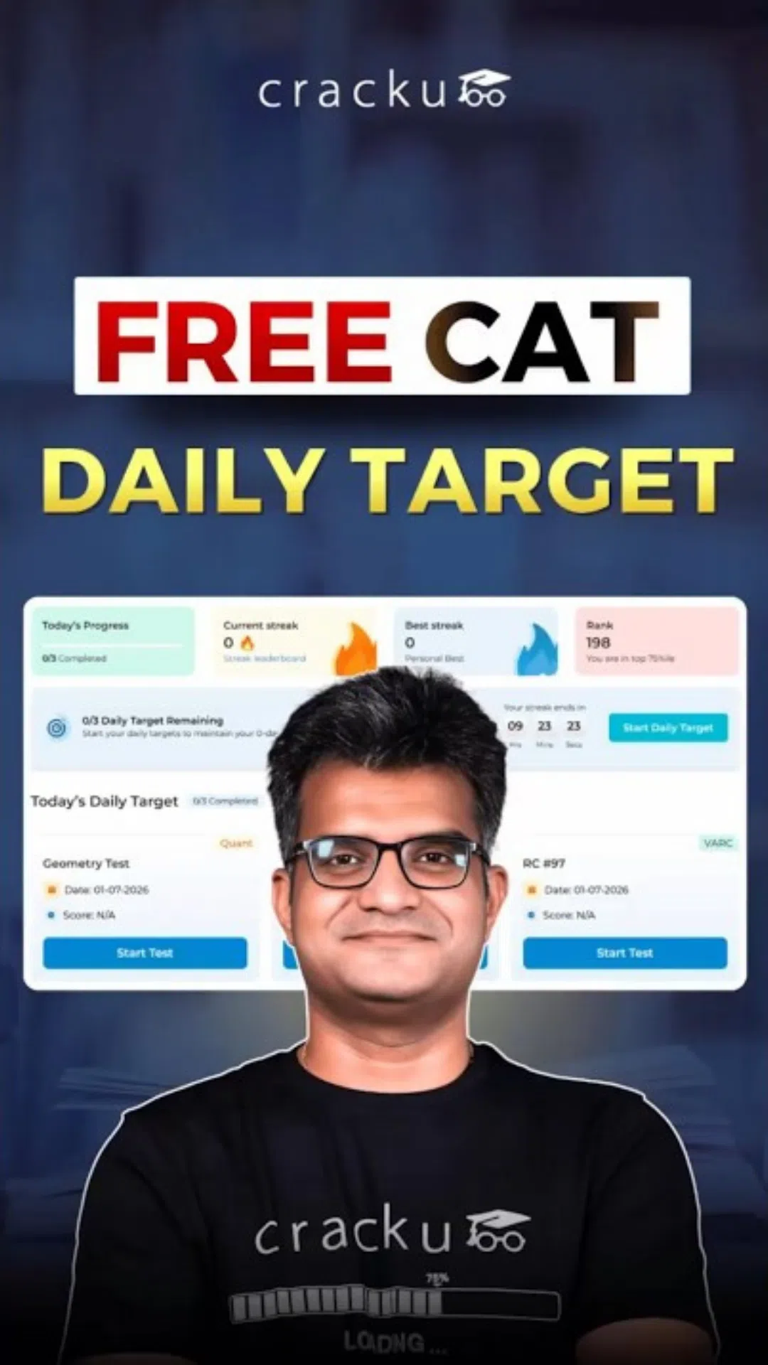 Cracku CAT Daily Target student testimonial