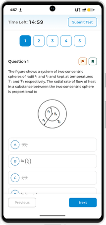 Cracku JEE app practice test screen