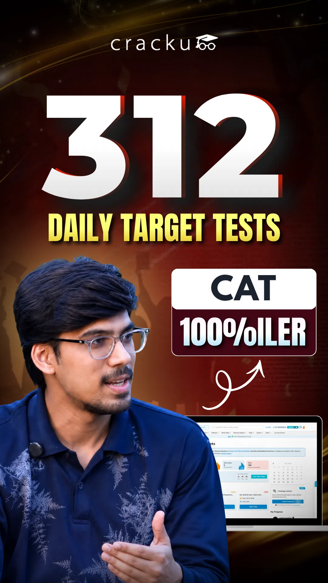 Cracku CAT Daily Target student testimonial