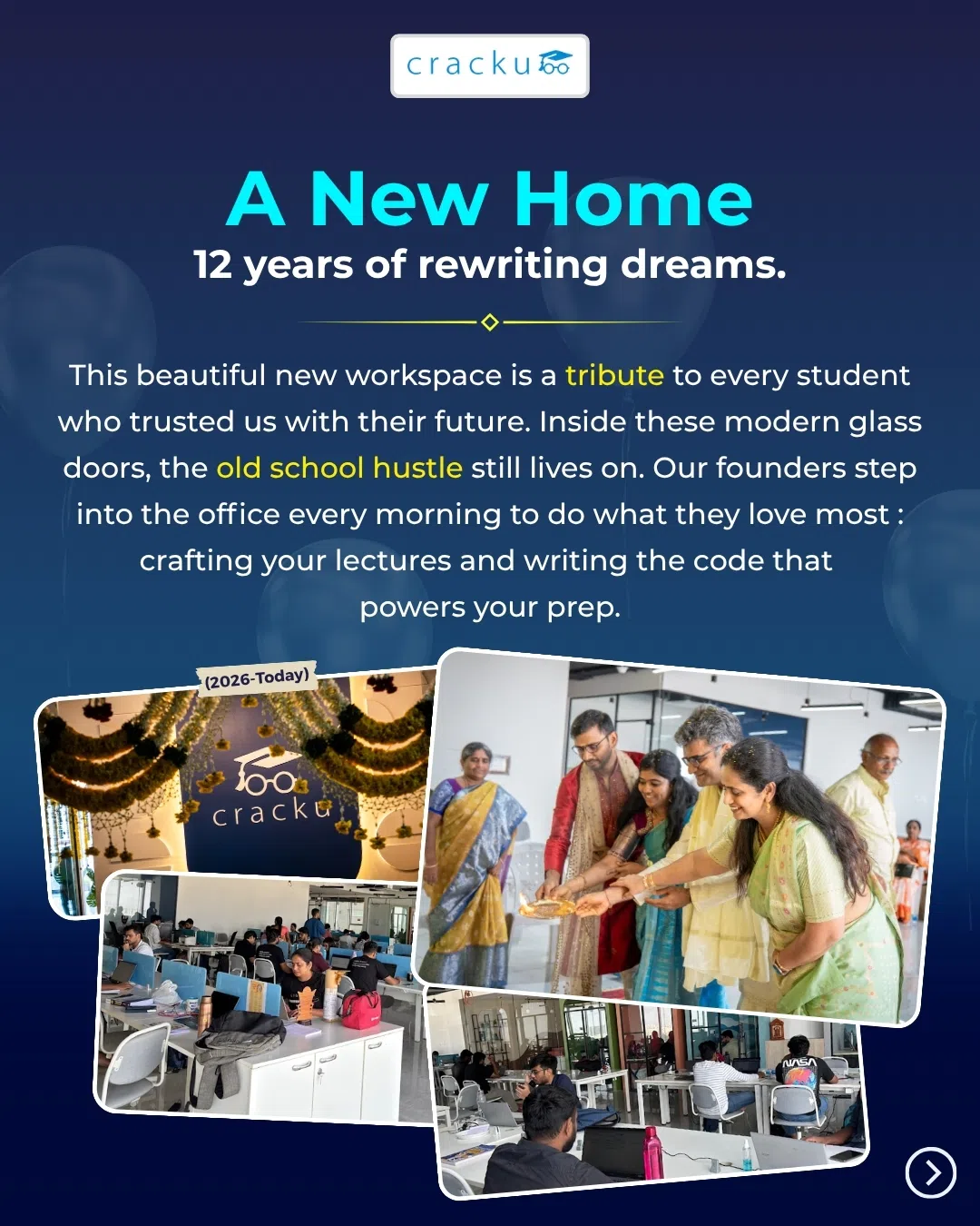 Cracku's new office - A new milestone in our 12-year journey