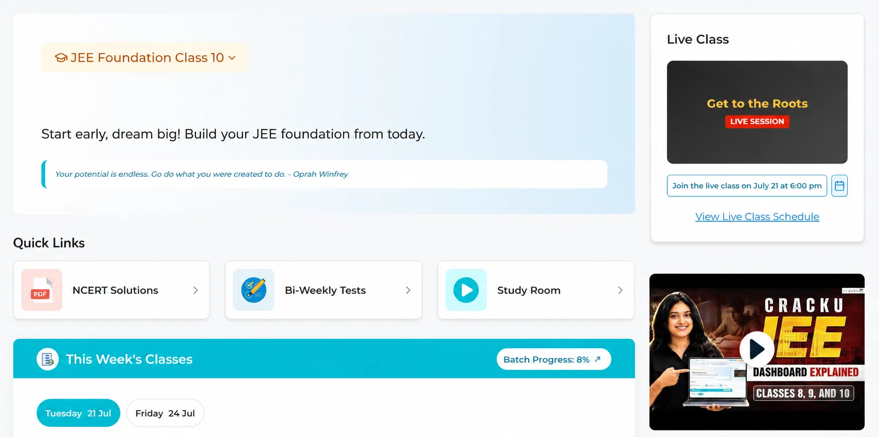 JEE Foundation Course