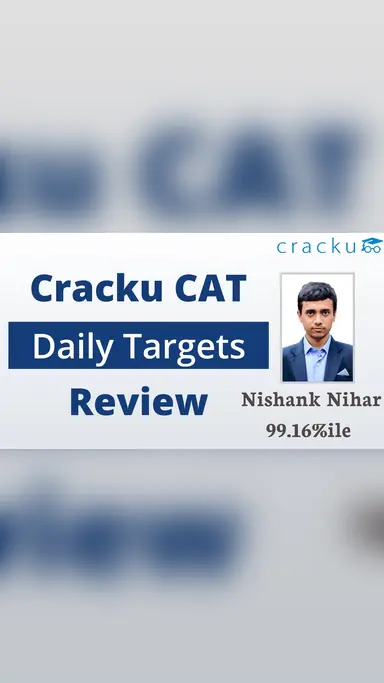 Cracku CAT Daily Target student testimonial