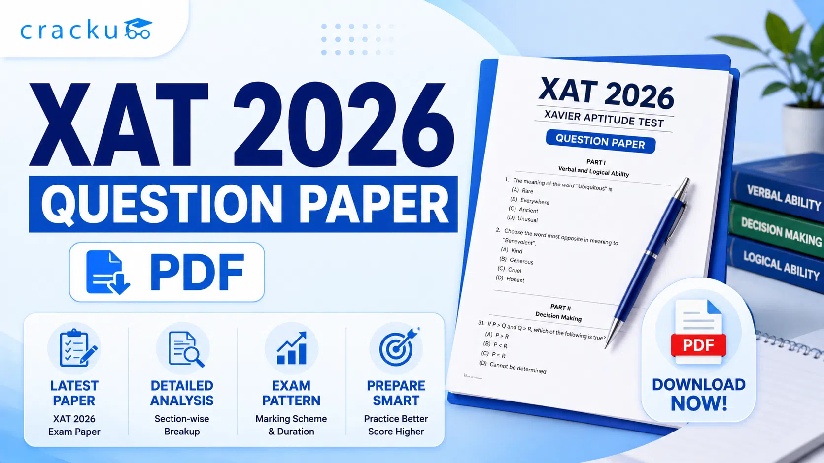 XAT 2026 Question Paper PDF, Section-Wise Analysis, Download Now