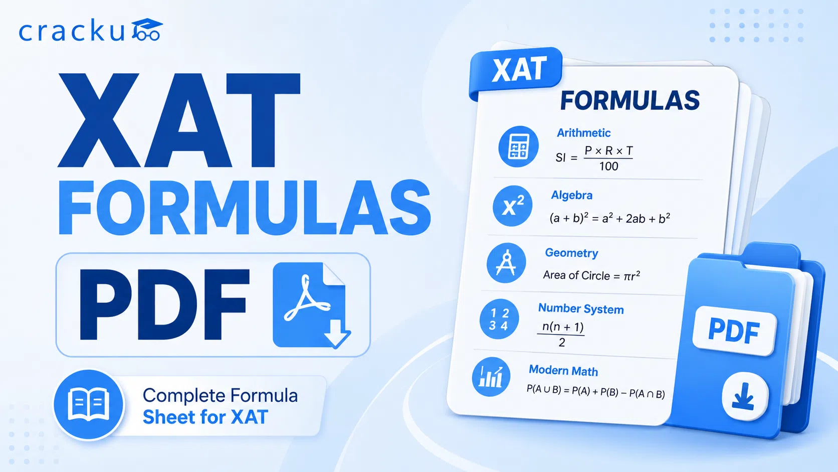 XAT Formulas PDF,  Download XAT Quant Important Formulas image
